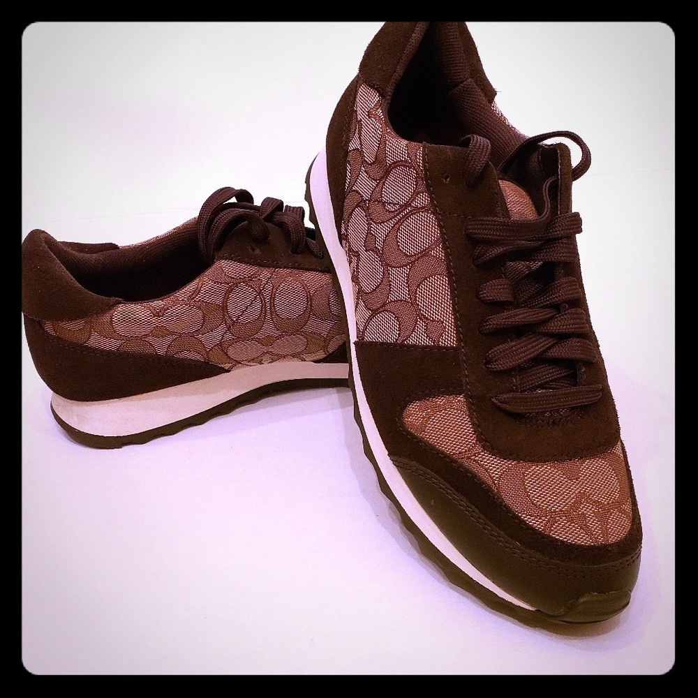 Coach Mason Khaki Chestnut Sneakers Women's 10